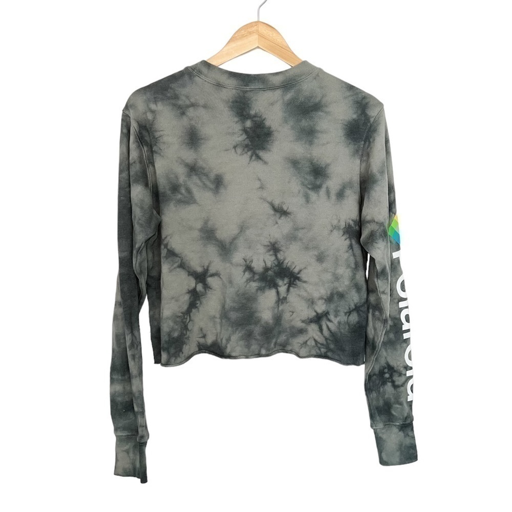 Polaroid Photo Cropped Crewneck Sweatshirt Green - Picture 3 of 3